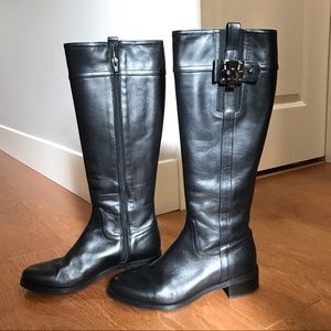 BROWNS COUTURE Black Leather Tall Boots